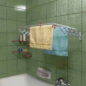 Stendibiancheria da parete a soffietto in acciaio stendino estendibile