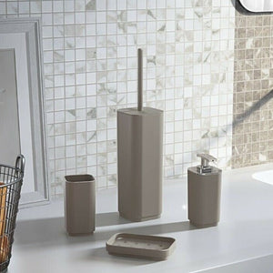 Porta scopino nero opaco per wc in resina termoplastica h 38,8 cm