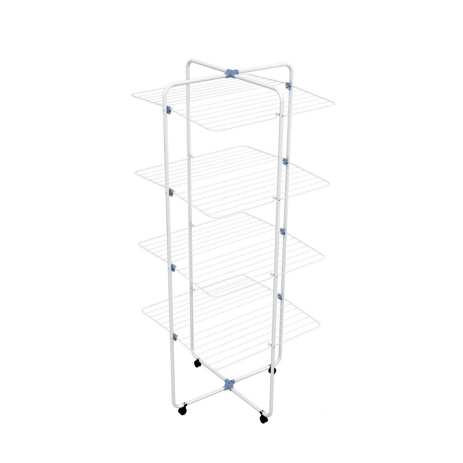 Stendibiancheria verticale a torre con 4 livelli ripieghevoli cm 70x70 168h