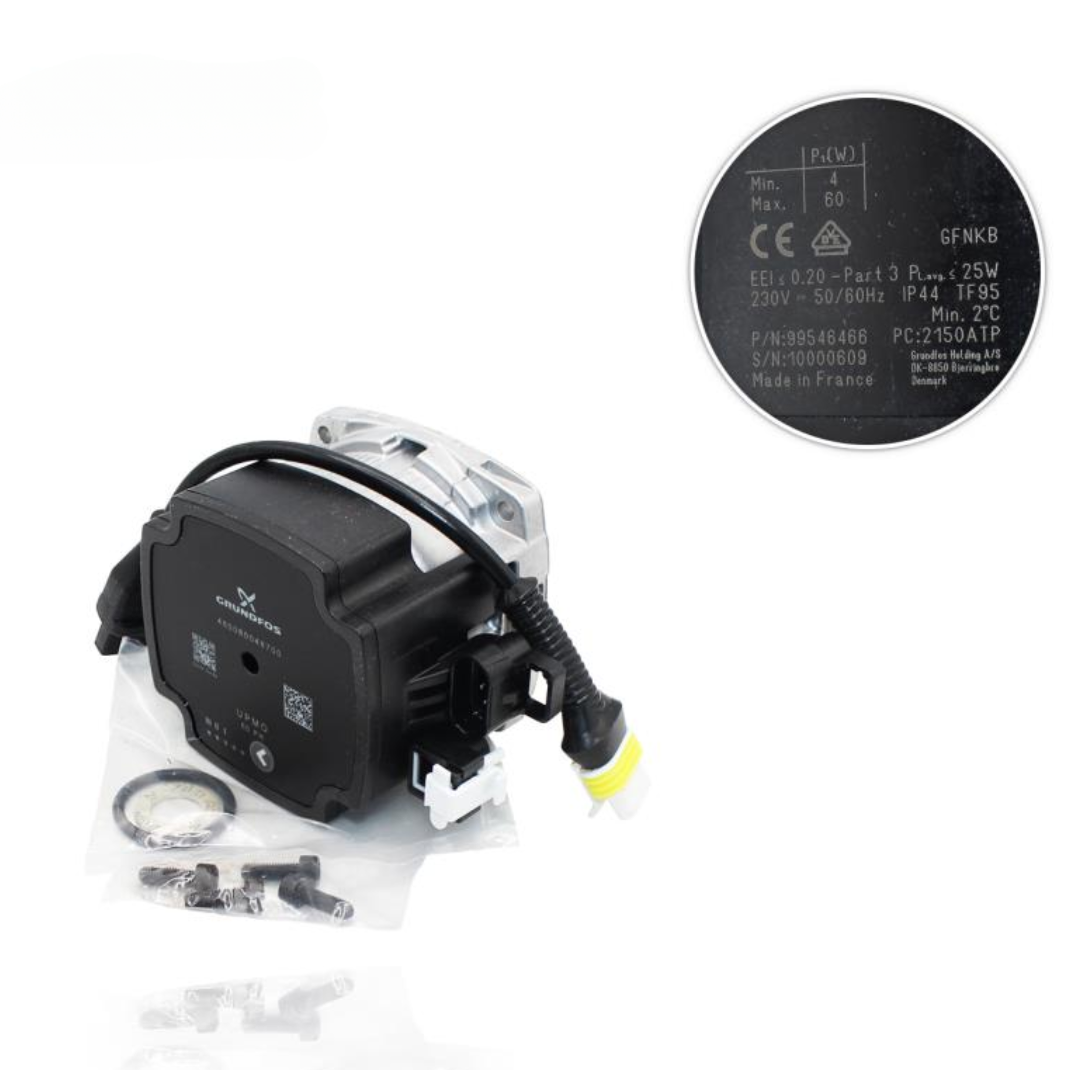 Tête de pompe UPMO 60PH MTS65119656-01 pièce de rechange d'origine pour chaudières Ariston MTS