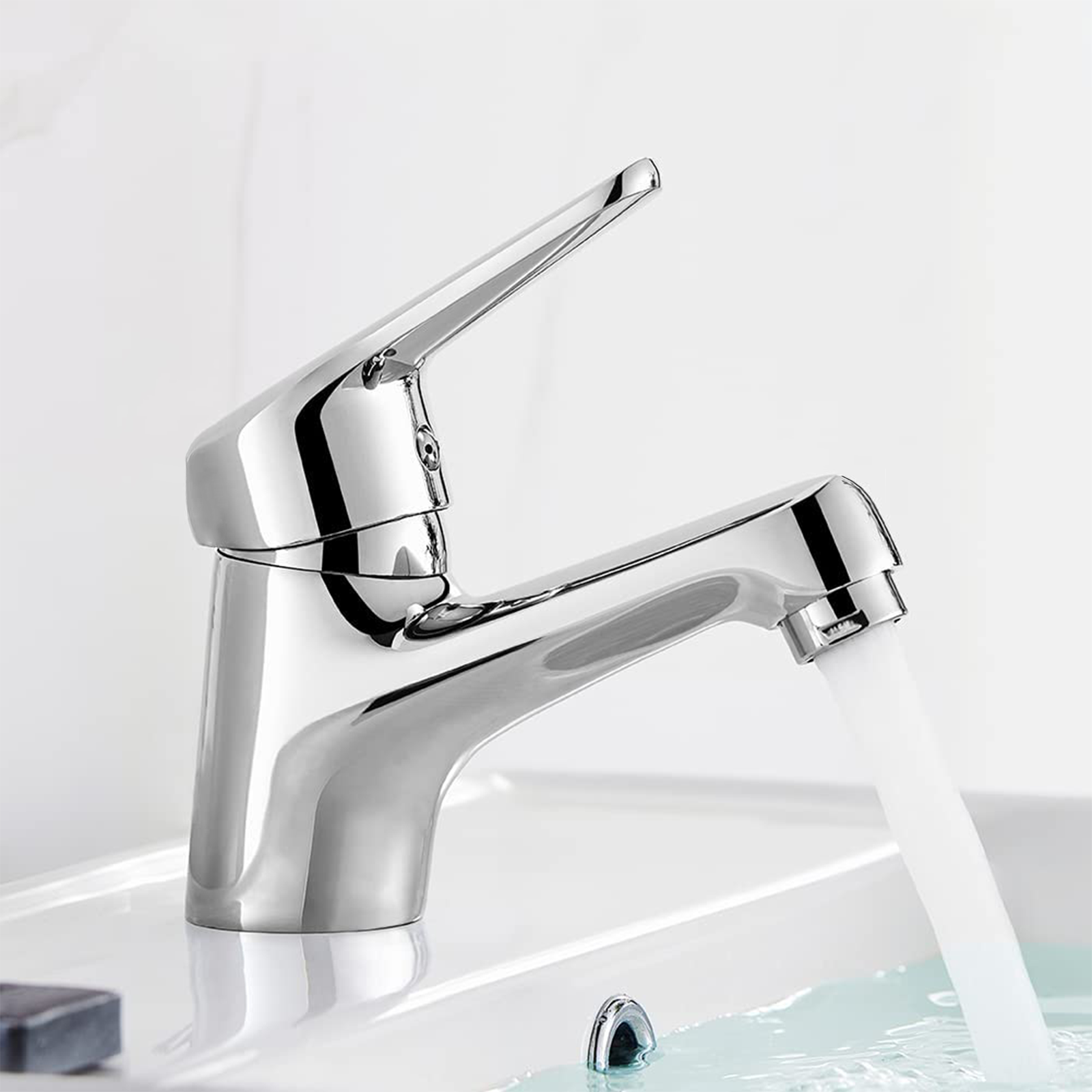 Miscelatore per lavabo "King" in ottone cromato a incasso cartuccia ø 42 mm