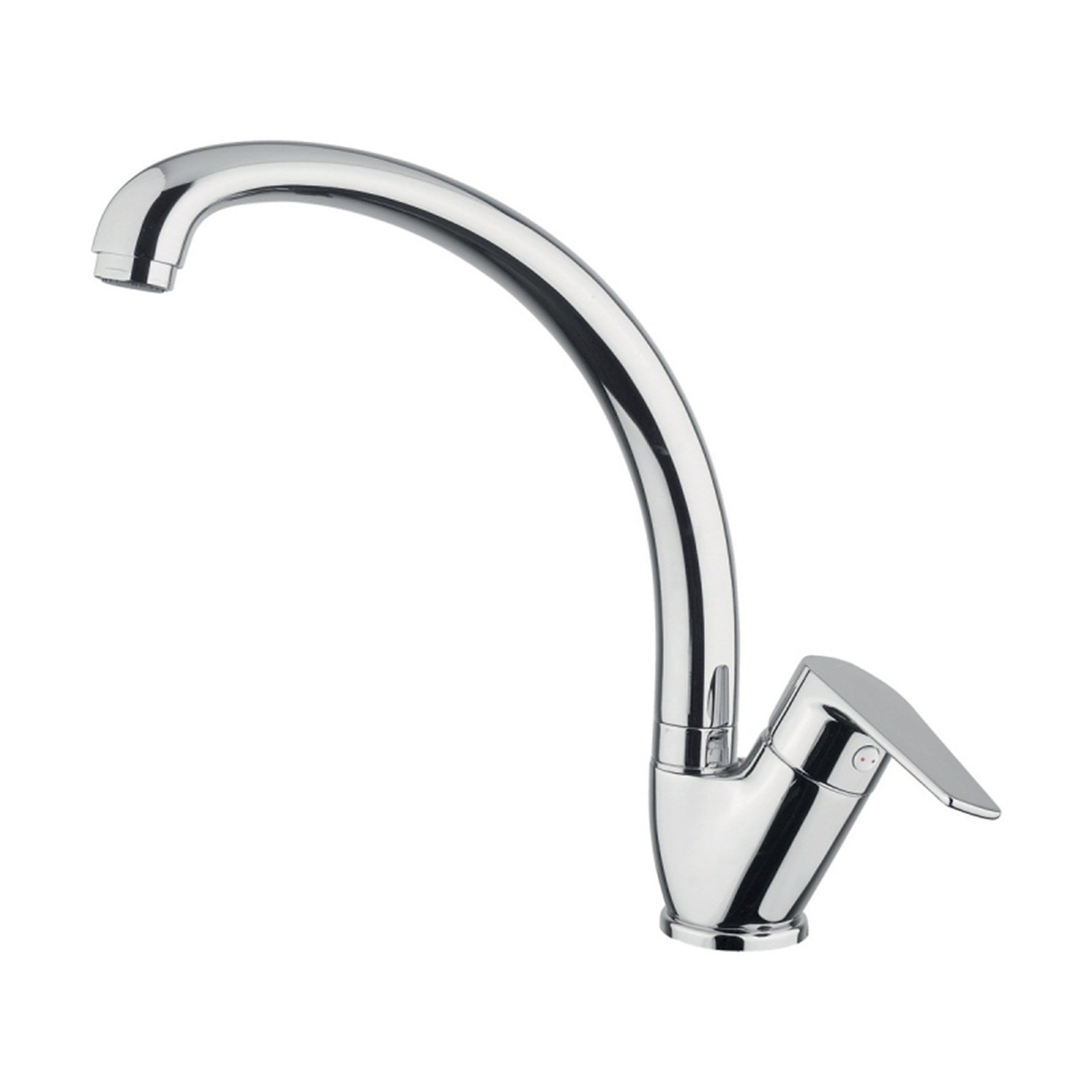 Miscelatore a canna alta per lavello "King" in ottone cromato con cartuccia ø 42 mm