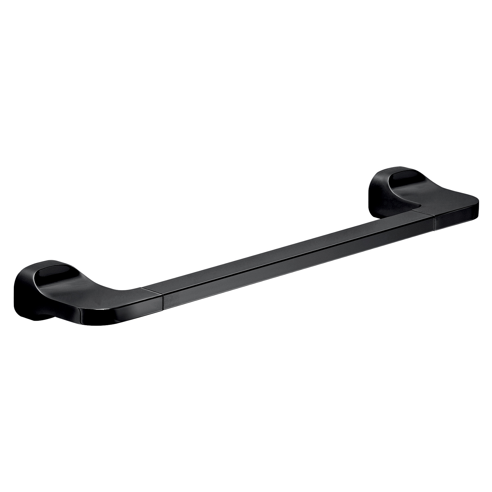 Porta salviette bagno a muro "Stelvio" in acciaio inox nero opaco per asciugamani