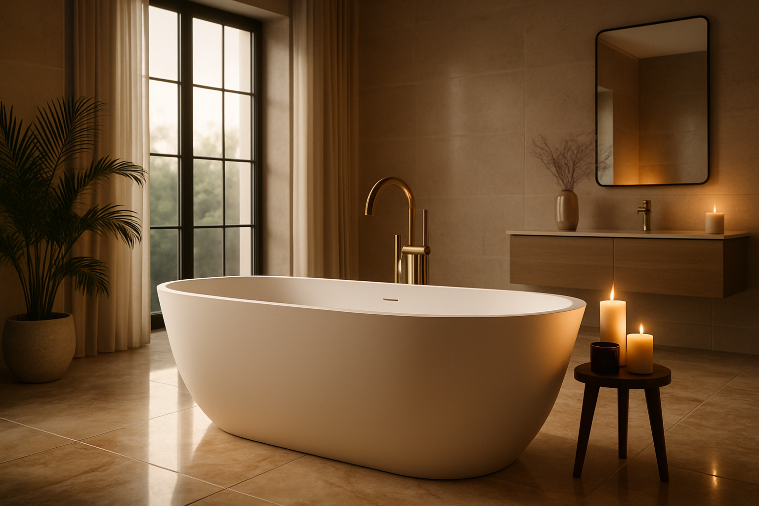 vasca da bagno ambientata