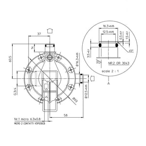 Valvola pressostatica 3 vie VPMIPHER ricambio per caldaie Hermann