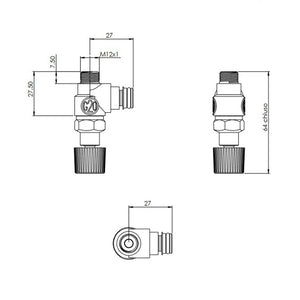 Rubinetto di carico riempimento RUVA ricambio compatibile per caldaie Vaillant
