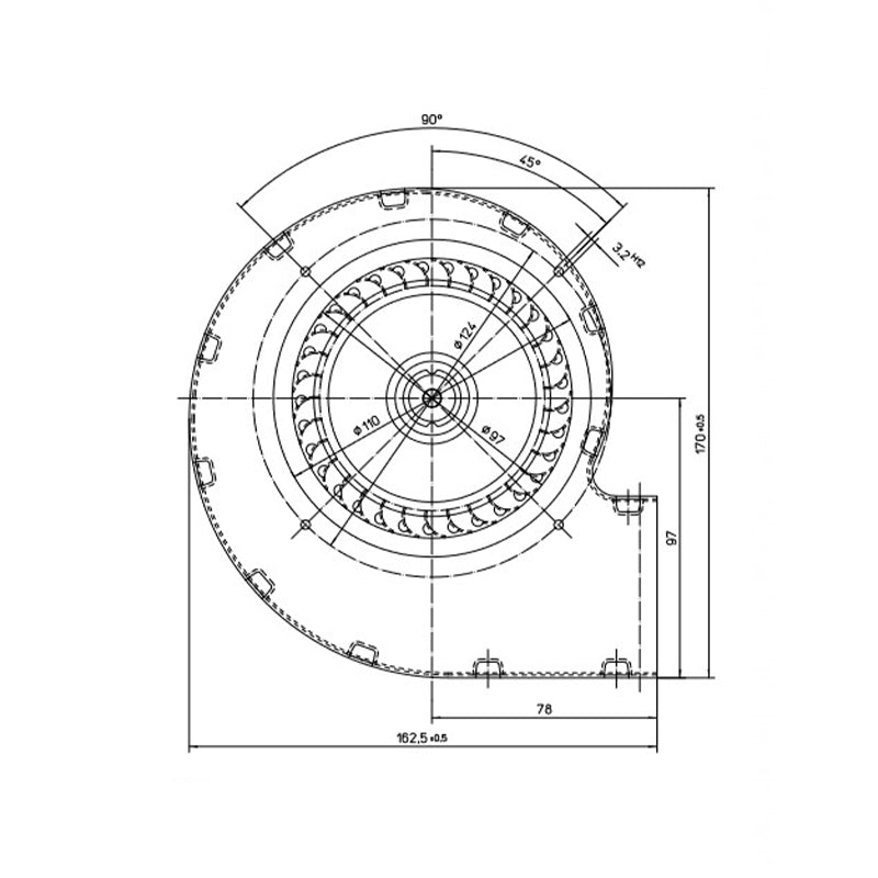 Ventilatore estrattore 60 x 60 20 K RL9760 ricambio per caldaie Beretta Riello