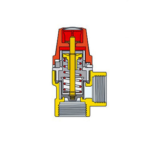 Valvola di sicurezza 1/2 3 ATE maschio VS123MA ricambio compatibile per caldaie Caleffi