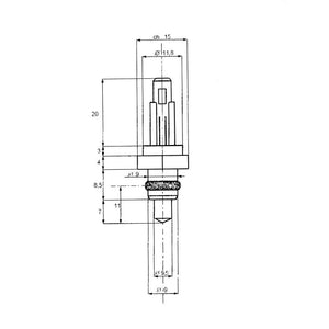 Sonda di temperatura innesto ricambio compatibile per caldaie Savio SAVKI1042501 Biasi Bongioanni