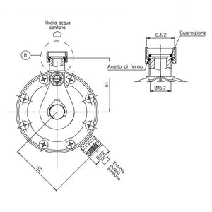 Valvola 3 vie VPMIPLAMB lettera F ricambio compatibile per caldaie Lamborghini Inova