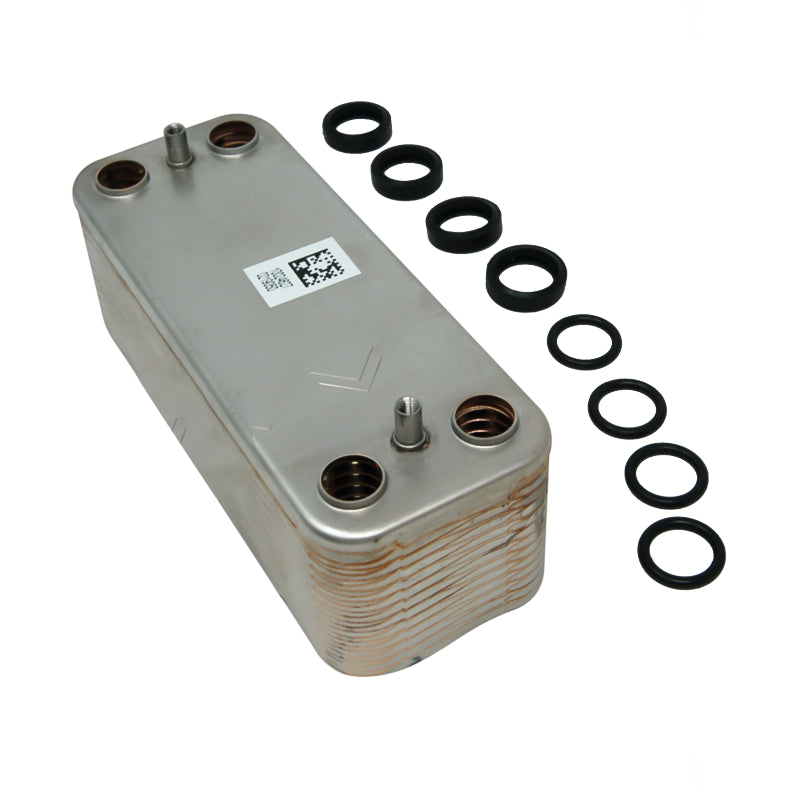 Scambiatore di calore sanitario con o ring BE8037 ricambio originale per caldaie Beretta