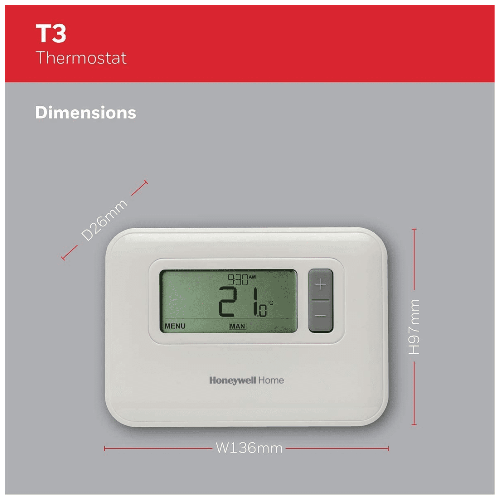Cronotermostato Digitale a parete Honeywell T3 settimanale 6 livelli