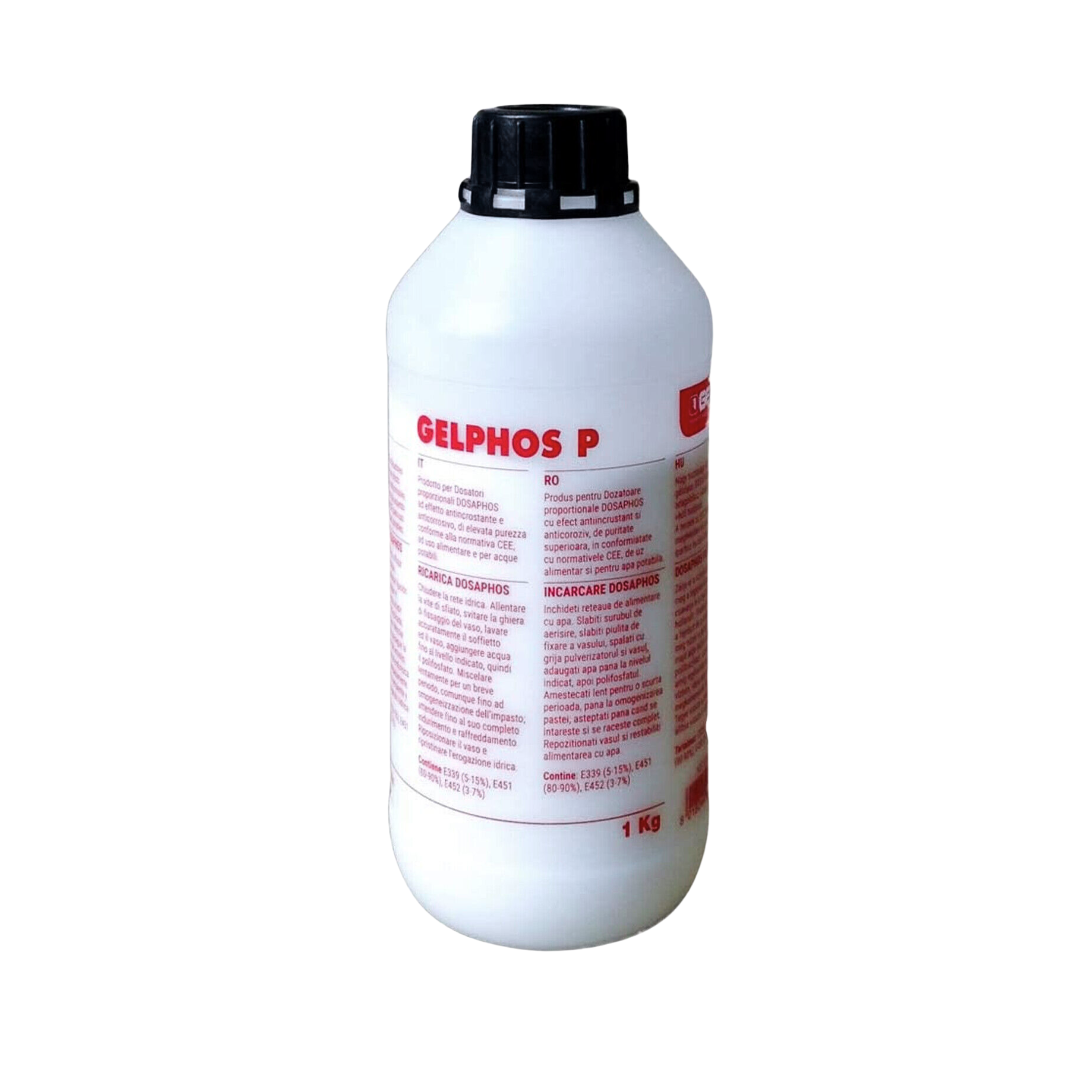 Ricarica di polifosfato universale "Gelphos" in bottiglia da 1 kg