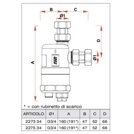 Defangatore filtro sotto caldaia "2275 Compact" magnetico 3/4 bianco ultracompatto